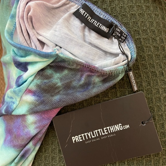 NEW Pretty Little Thing Tie Dye Bodycon Dress - Picture 7 of 8